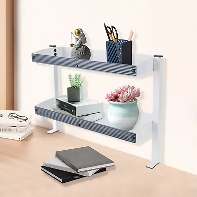 Clamp-on 16inch Above Or Below Desk 2-Tier Shelving Unit For Table Accessory • $39