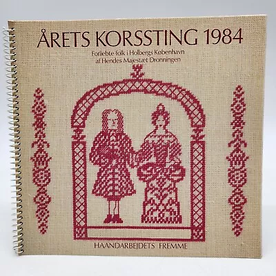 1984 Haandarbejdets Fremme Forliebte Folk Calender Cross Stitch Pattern Spiral • $34.95