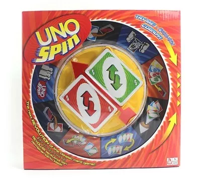 Uno Spin Card Fun Game For Family 2-10 Players Spin Card Game Party Board NEW • £18.85