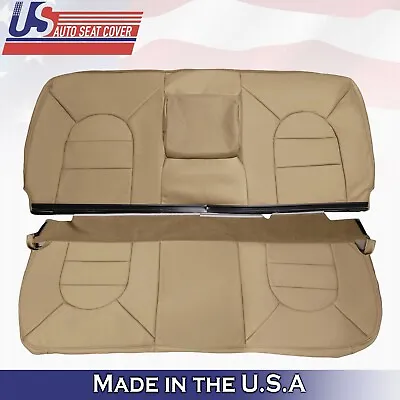 1999 For Ford F250 F350 Lariat Rear Bench Top & Bottom Leather Seat Covers Tan • $411.57