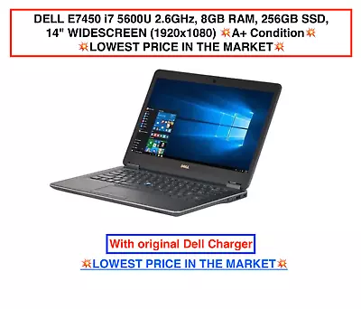 Dell Latitude E7450 I7 5600U 8GB 256GB SSD 💥Lowest Price 💥A+ CONDITION • $205.99