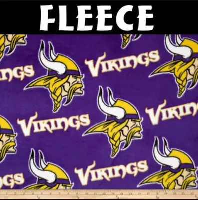 NFL Minnesota Vikings 6457-D Fleece Fabric By The Yard • $21.95