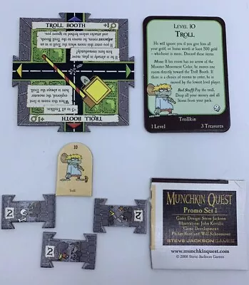 Munchkin Quest Promo Set 1 - COMPLETE & MINT -Rare Fantasy Card / Board Game Lot • $19.95