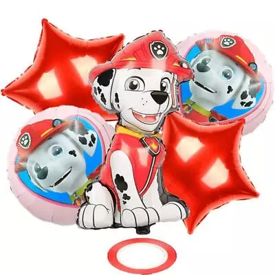 5PCS PAW PATROL MARSHALL RED BOY BIRTHDAY BALLOON HELIUM Foil Balloon PARTY • $12.50