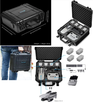 $163.89 • Buy Hard Case DJI Mavic Air 2S / DJI Mavic Air 2 Fly More Combo Drone Quadcopter Bag