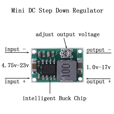 3A Mini DC-DC Step Down Converter Volt Regulator 5V-23V To 3.3V 6V 9V 12V H:da • £3.04