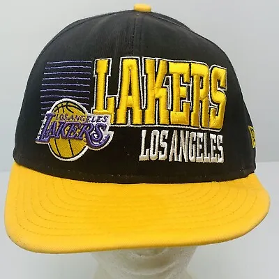 £11.70 • Buy Los Angeles LA Lakers New Era Fits NBA Snapback Cap Hat Black Adjustable Logo