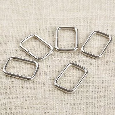 20Pcs Metal Square Buckle Bag Strap Connector Webbing Rings For DIY Bag Purse • $2.77