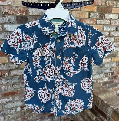 Matilda Jane Hawaiian Shirt Size 6 Boys Cotton SS Button Down EUC • $15