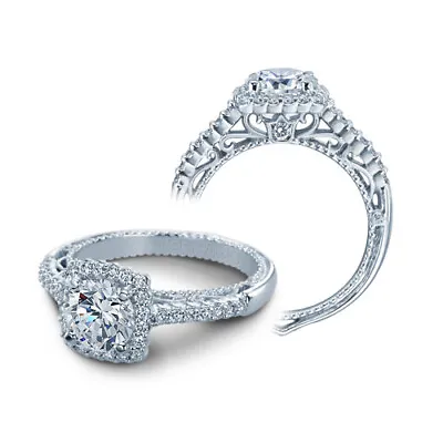 VERRAGIO Venetian 5022CU 18K WG Engagement Ring With CZ Center NEW • $1750