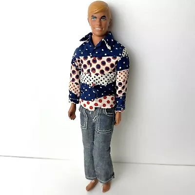 Vtg 1968 Barbie MOD Sunset Malibu Ken Doll W Outfit Mattel Bendable Knees TNT HK • $18.89