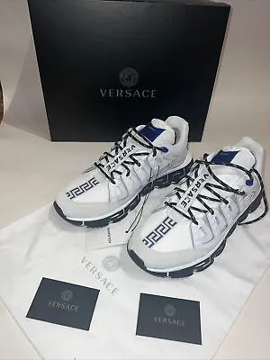 Versace Sneakers Men’s DSU80941A049842WF50 Size 44 Euro 10.5 US Off White Navy • $599