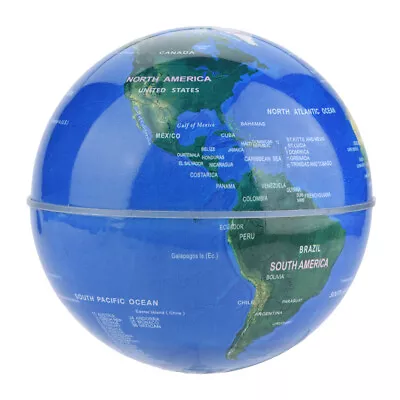 Floating Globe Magnetic Levitation Rotating World Map Globe With LED L 1713 • £26.57