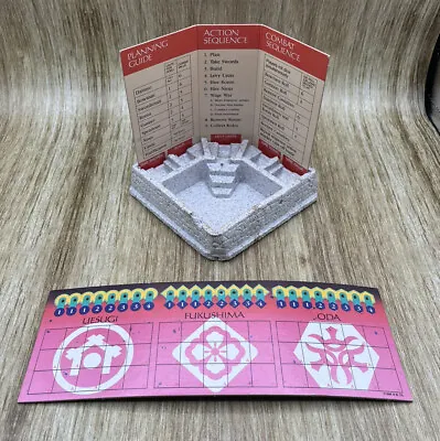 MB 1986 Shogun Board Game Parts Replacement Reference Screen & Army Card Red • $10.99