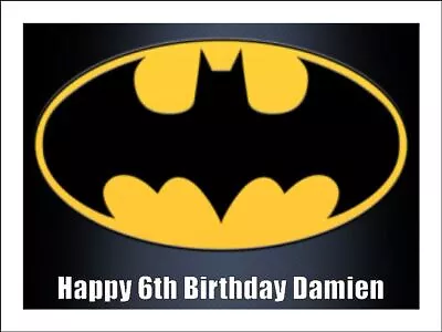 BATMAN LOGO Cake Toppers Edible Icing Image Birthday Cake Decorations #01 • $7.05