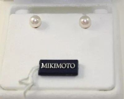 Mikimoto Akoya Cultured 7mm Pearl Stud 18K Yellow Gold Earrings • $211.50