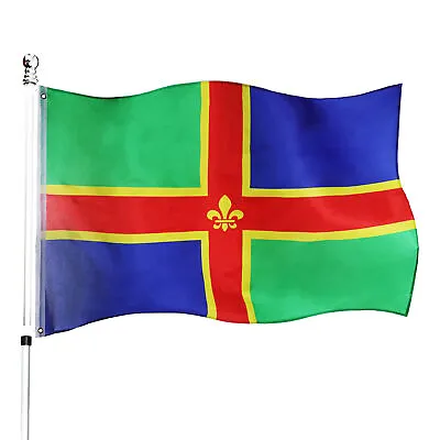 Lincolnshire County Flag 5x3ft Large Polyester Flag Indoor Outdoor Decoration • £5.99