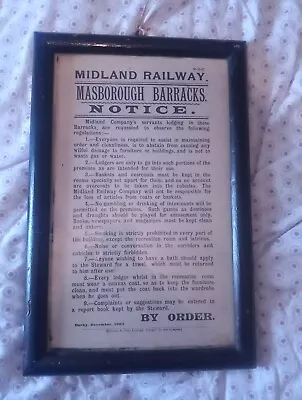 1907 Midland Railway Notice • £30