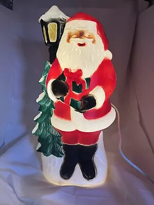 Vintage TPI Blow Mold Santa Claus W/ Lamppost 18” 2004 RARE New Light • $85