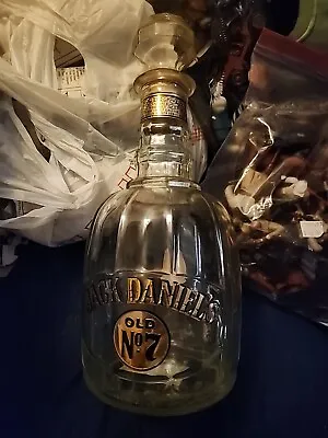 Jack Daniels Old No. 7 Glass 1/2 Gallon Empty Decanter Botttle • £34.71