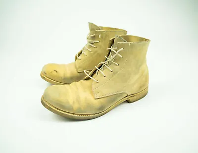A1923  A DICIANNOVEVENTITRE Lace Up Boots Bone Leather 43 10 Distress Brown Rare • $1980