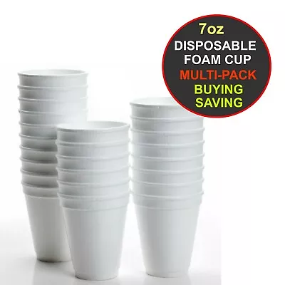 £9.99 • Buy White Foam Polystyrene Hot Drink Tea Disposable Cup Tea Coffee Party Size 7oz