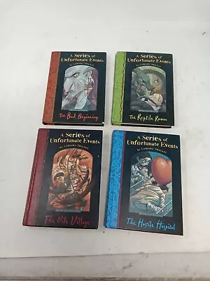 A Series Of Unfortunate Events By Lemony Snicket Books Bundle 1/2/7/8 • £9.99