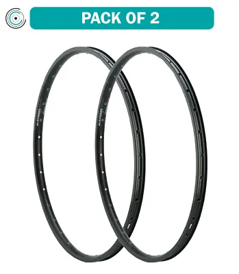 2 Pack Alex Adventure 2 Rim 700 Disc Black Silver 32H Clincher Presta Alloy Bike • $78.10