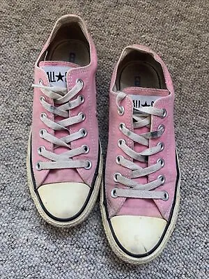 Converse All Star Trainers Baby Pink Size 5 Used With Plenty More Wear • £10