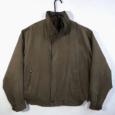 Aberdeen Sportswear Men's Bomber Jacket Coat W/ Liner Brown & Black Size Large • $22.99