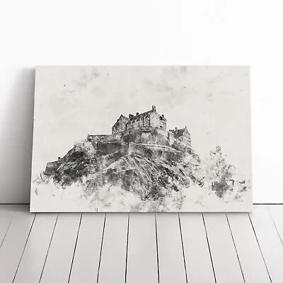 Edinburgh Castle In Scotland Canvas Wall Art Print Framed Picture Home Decor • £24.95