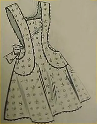 Vintage Apron Pattern Bib Full Size Classic Details Sewing Fabric Project • $10