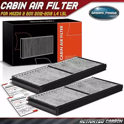 2Pcs Activated Carbon Cabin Air Filter For Mazda 2 2011-2018 L4 1.5L D651-61-J6X • $11.49