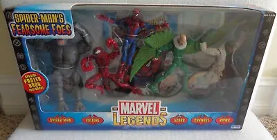 New Mib 2005 Toybiz Marvel Legends Spider-man Fearsome Foes 5 Pack Set Lizard • $224.99