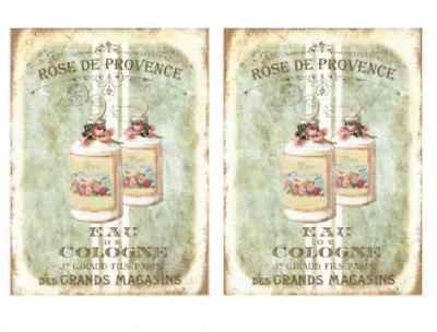 Vintage Image French Perfume Labels Furniture Transfer Waterslide Decals MIS651 • $12.99