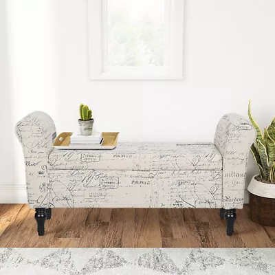 £85.95 • Buy Fabric Bed End Bench & Storage Chaise Lounge Dressing Stool Window Seat Chair