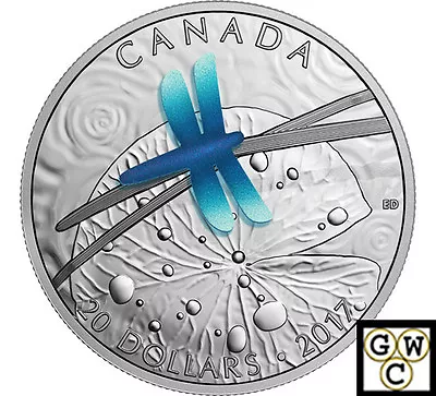 2017 Dragonfly-Nature's Adornments Prf $20 Silver Coin 1oz .9999 Fine(NT)(17766) • $87.96