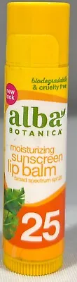 Alba Botanica Moisturizing Sunscreen Lip Balm SPF 25 0.15 Oz - EXP: 7/24 • $7.95