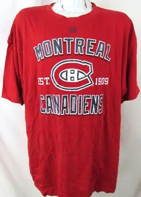 Montreal Canadiens Big Men 3XL 5XL Or 6XL Screened EST 1909 T-shirt AMLC 34 • $21.24