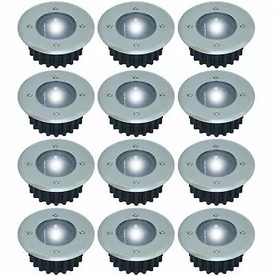 £14.95 • Buy Stainless Steel White Led Solar Powered Wireless Garden Decking Deck Lights