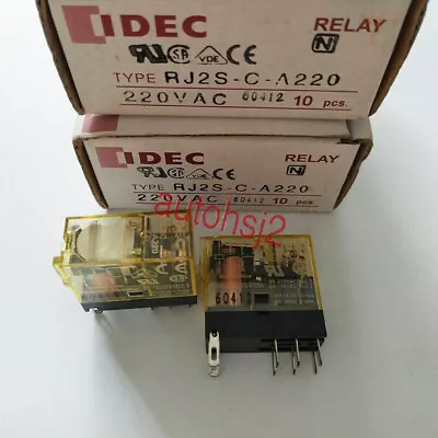 1pc IDEC RJ2S-C-A220 220VAC Power Relay 8Pin 8A 250VAC • $3.79