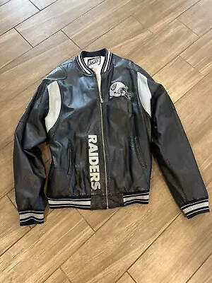 Vintage 90’s G3 G-III Carl Banks Oakland Raiders NFL 100% Leather Jacket Sz XXLT • $225