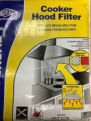 3 X Grease And Carbon Cooker Hood Filters Universal Cut To Size Charcoal Filter • £5.94