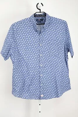 Vineyard Vines Shirt Mens Extra Large Blue White Floral Button Down Murray Shirt • $16.22