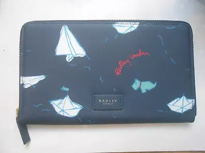 Radley Paper Trail Navy Travel Organizer Nylon • £25