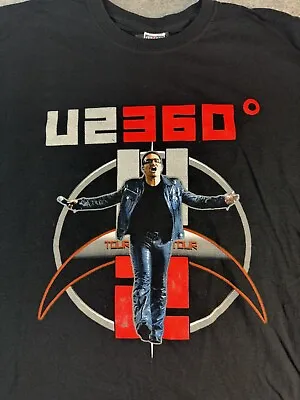 U2 360 Degree 2011 US Concert Tour T Shirt Size 2X XXL Bono The Edge Rock Band • $14