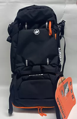 $420 • Buy Mammut Airbag Backpack Mens Medium 30 Liter Black Orange Packable Touring Bag