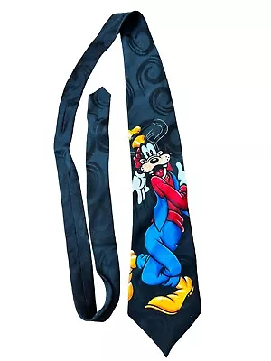Vintage 1990's Mickey Inc Disney Character Novelty Silk Tie Goofy • $9.49