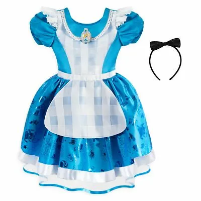 $46.50 • Buy Disney Store Authentic Alice In Wonderland Costume Dress Girls Size 3 4