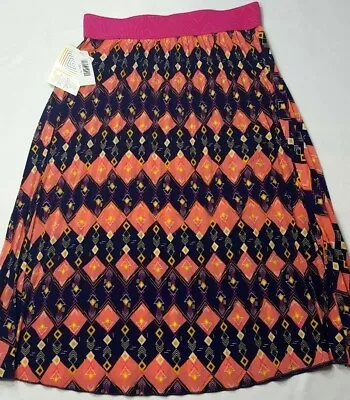 Lularoe Womens Maxi Skirt    Size Small   Jill  Navy Blue Diamond Geometric • $12